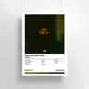 Dark lane demo tapes album art canvas print featuring a shadowy face against a green background