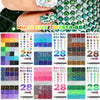 Mixed Color Resin Rhinestone Set with AB Finish – 24/28 Grid Flatback Drills for Crafting & Decoration