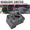 A black headlight switch assembly designed for a Chevrolet Suburban Silverado.