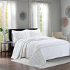 Quilted Cotton Bedspread Set with Embroidered Patchwork Design