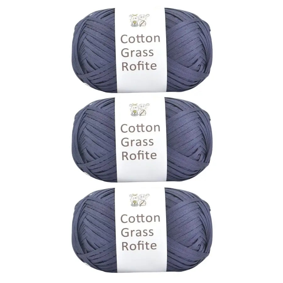 Natural Cotton Raffia Yarn – 3 Ball Set for Crochet, Knitting & Crafting