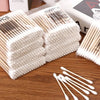 Transparent Cotton Swab & Toiletry Storage Box with Bamboo Lid