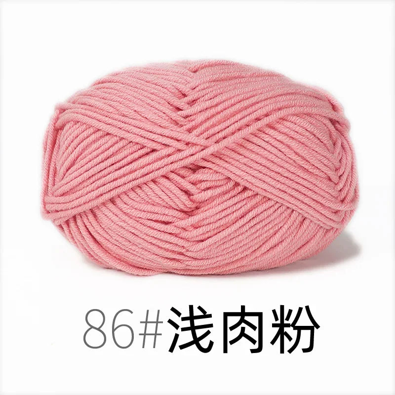4-Ply Soft Cotton Blend Yarn for Knitting and Crochet