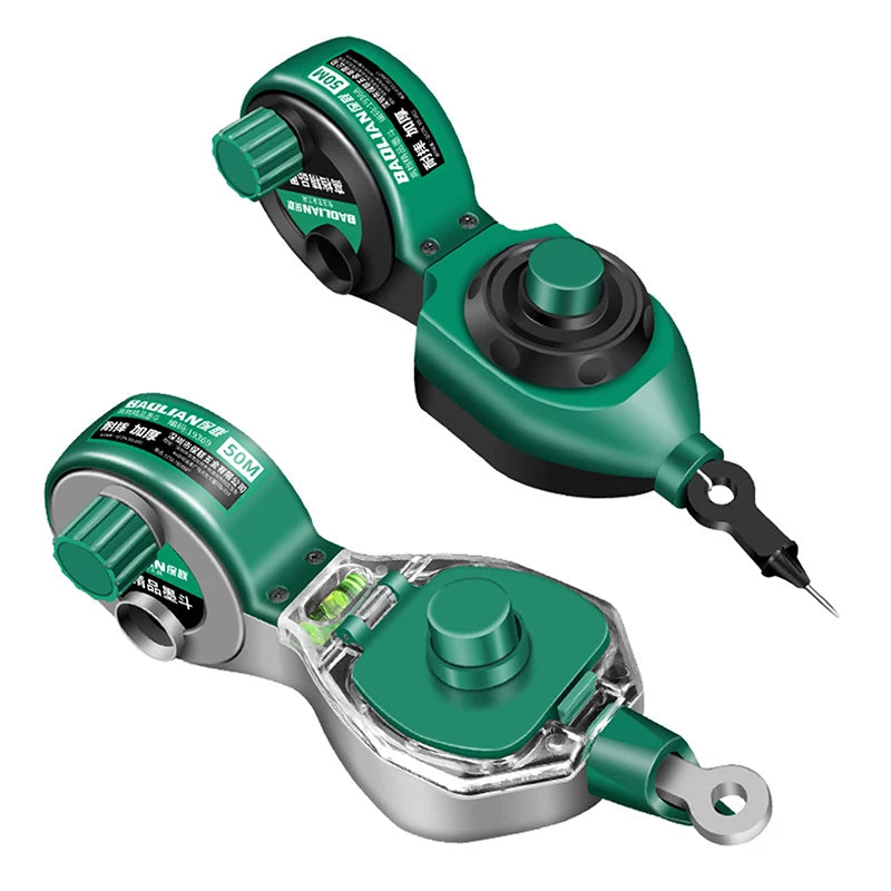 Professional Carpenter's Chalk Line Reel with 50m Line