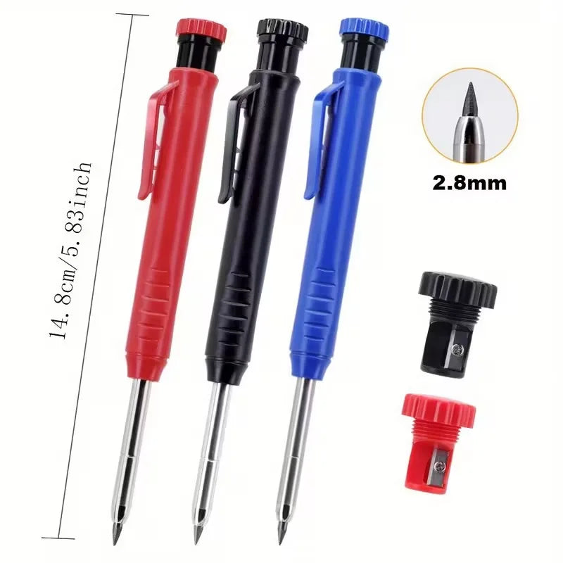 Precision Carpenter's Mechanical Pencil with Integrated Sharpener