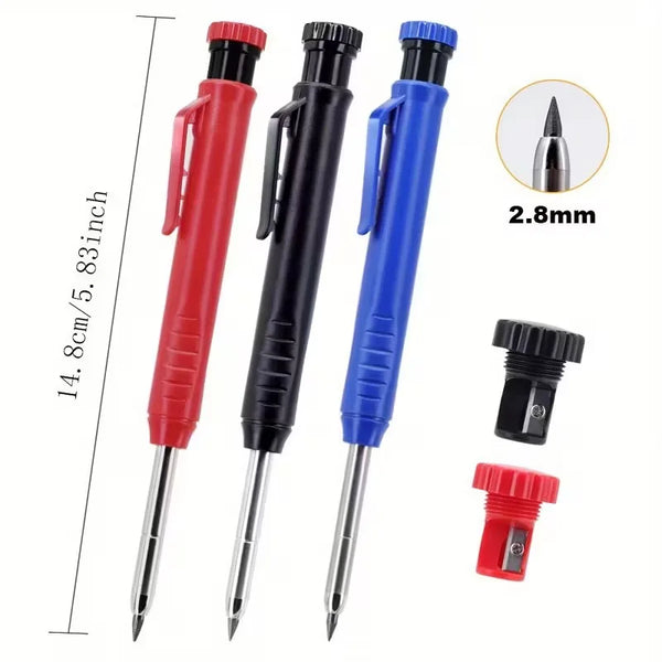 Precision Carpenter's Mechanical Pencil with Integrated Sharpener