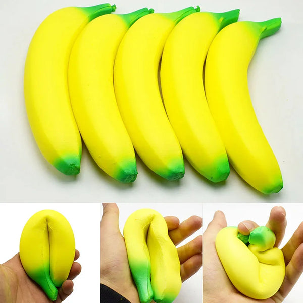 Jumbo Slow-Rise Banana Stress Relief Toy