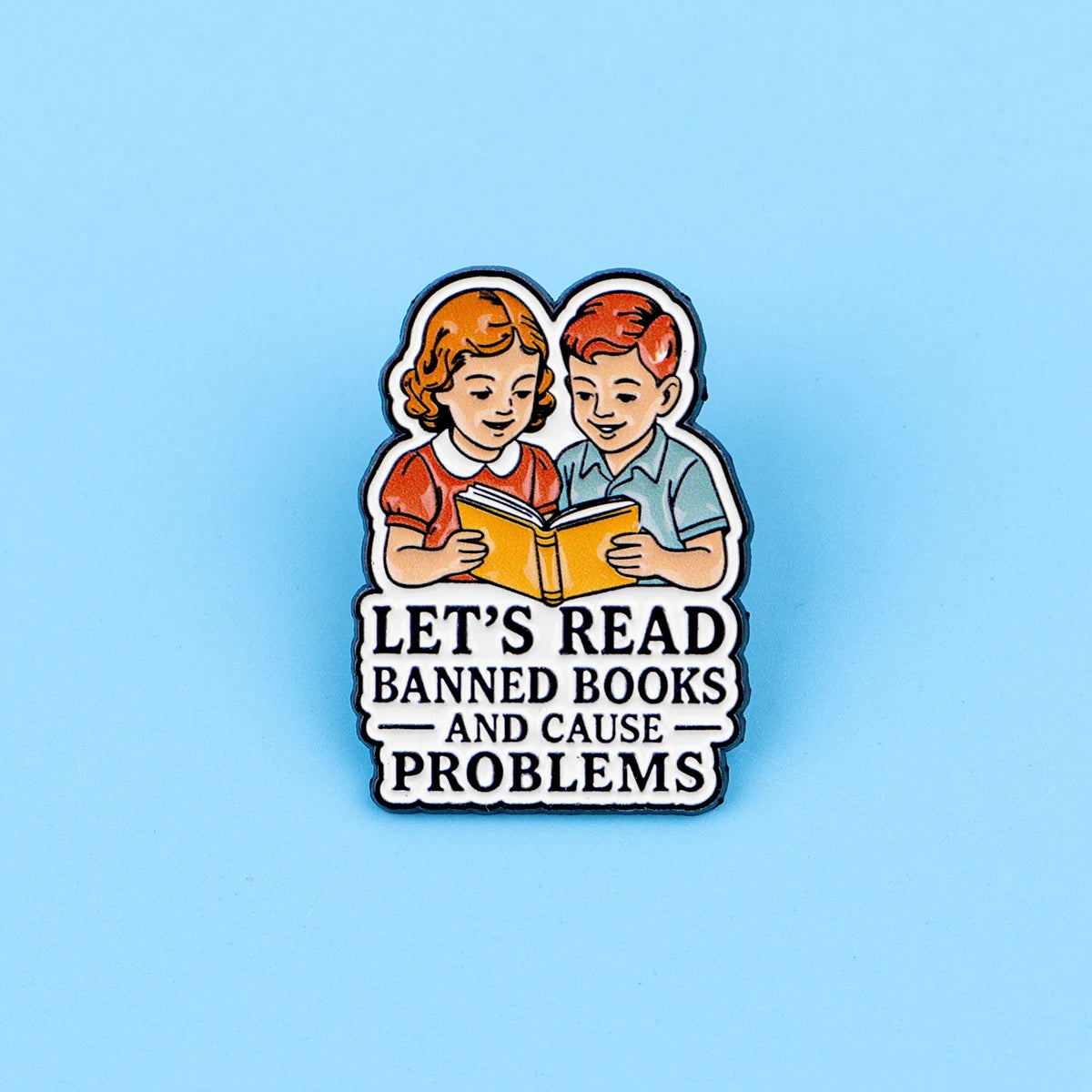 Just One More Chapter Enamel Pin for Book Lovers