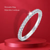 S925 Sterling Silver Moissanite Stackable Ring