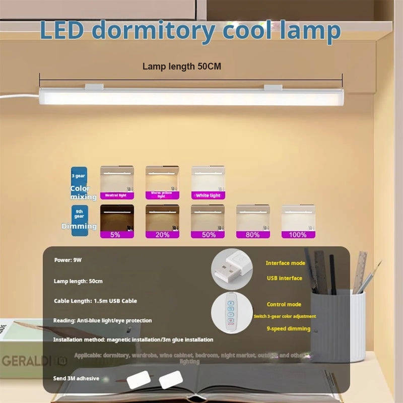 Dimmable USB LED Under-Cabinet Light with 3 Color Modes
