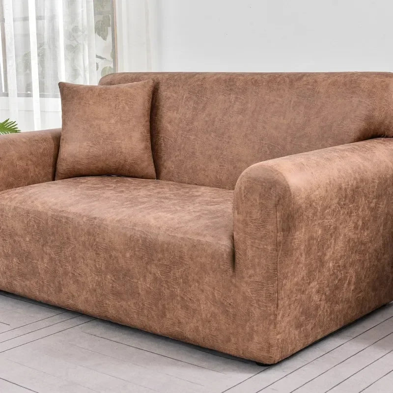 PU Leather Sofa Slipcover with Anti-Slip Backing