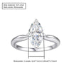Marquise Moissanite Wedding Ring in 925 Sterling Silver
