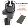 A black shockproof cushion and bracket assembly for a car cup holder installation.