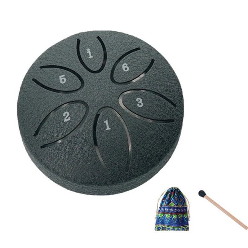 6-Note Steel Tongue Rain Drum for Outdoor Meditation & Relaxation