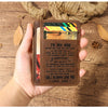 Genuine Leather Slim Card Wallet for Men – Personalized Gift from Dad