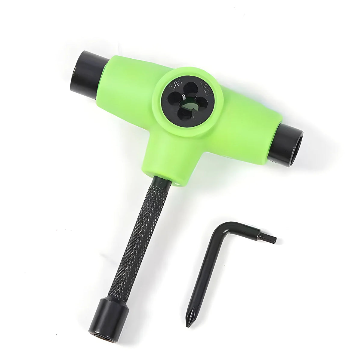 Multi-Function Skateboard T-Tool with Allen Key and Phillips Screwdriver
