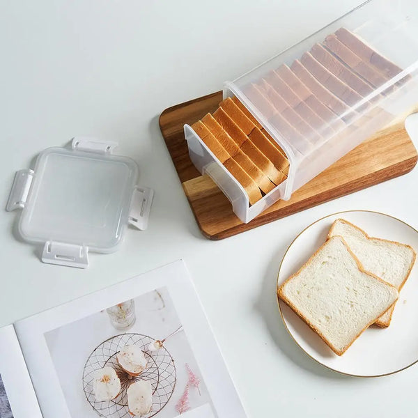 Clear Airtight Bread Box with Sliding Lid