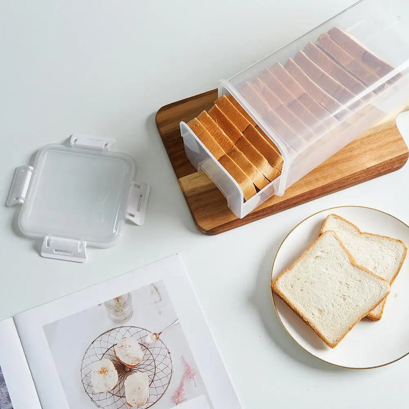 Clear Airtight Bread Box with Sliding Lid