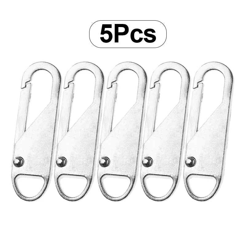 Five pieces of universal metal zipper slider repair kit