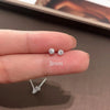 Tiny Clear Crystal CZ Stud Earrings in 925 Sterling Silver