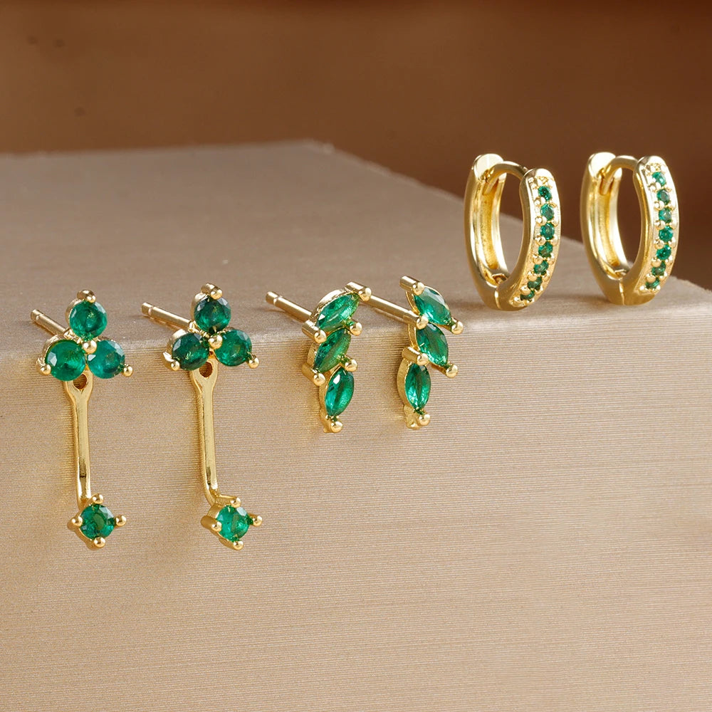Dainty Square Hoop Earrings Set