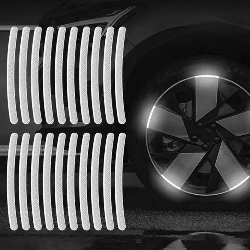 Reflective Car Wheel Decorative Stickers — 20 Pack