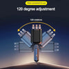 7-in-1 120W Car Charger with Retractable Cables and Digital Voltmeter