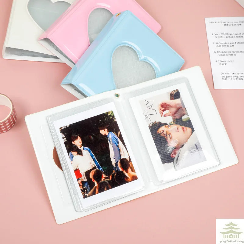 Heart-Shaped Photo Card Holder with 32 Pockets