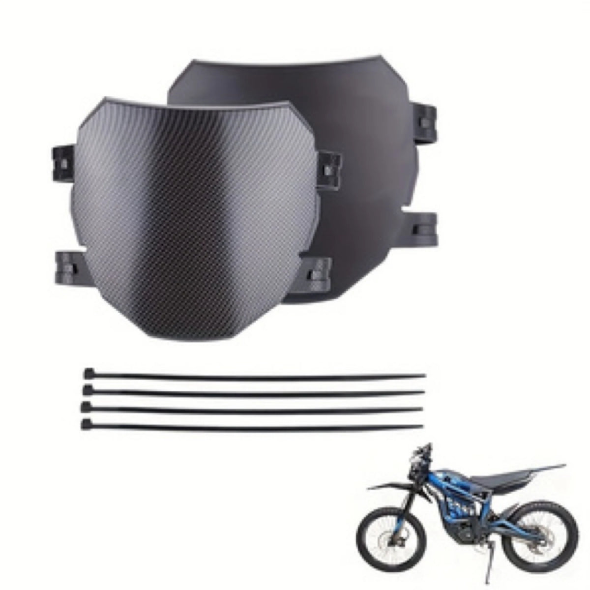 Cubierta universal negra de defensa contra el viento para motocicletas todoterreno con soportes y barras delgadas