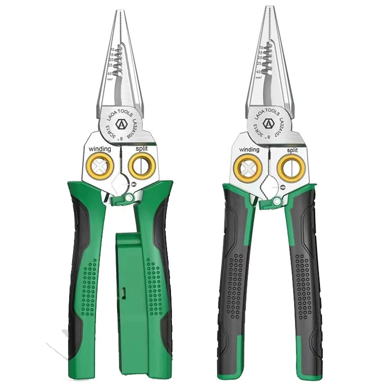 8-in-1 Multifunctional Wire Stripping Pliers with Electrical Test Function