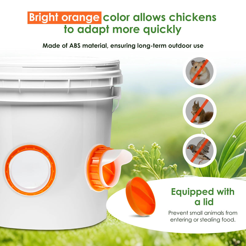 DIY Gravity Chicken Feeder Kit with Rain Cover