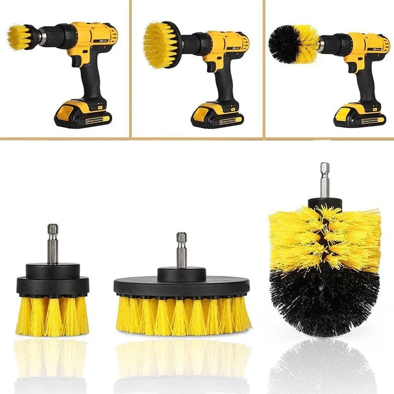 Cordless Drill Scrubber Brush Kit (3-Piece Set)
