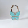 Silver foldable butterfly shaped hook for handbags