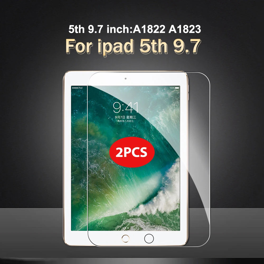 2-Pack Tempered Glass Screen Protector for iPad