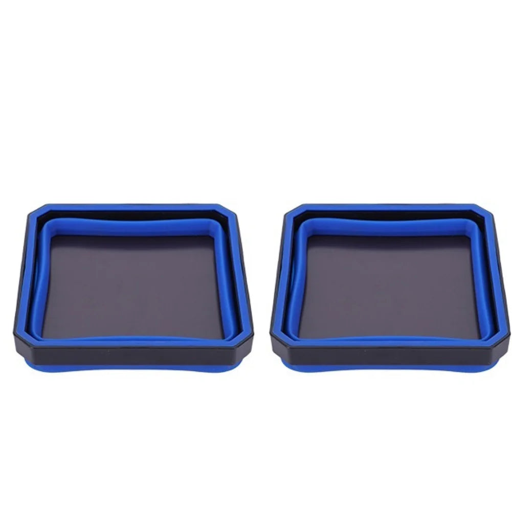 Collapsible Magnetic Parts Tray with Silicone Bowl