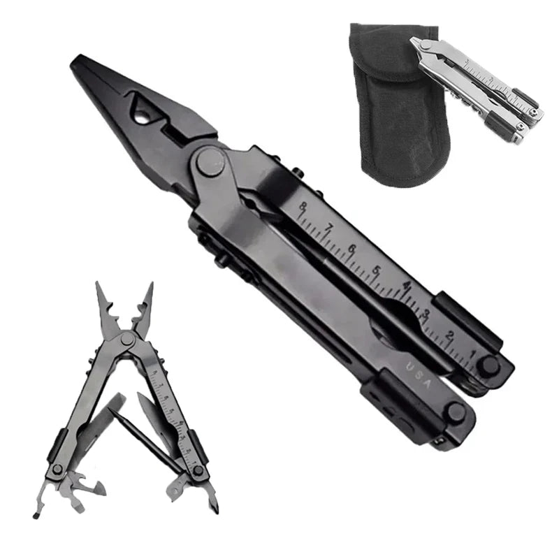 13-in-1 Stainless Steel Multi-Tool Pliers for Camping and Outdoor Use