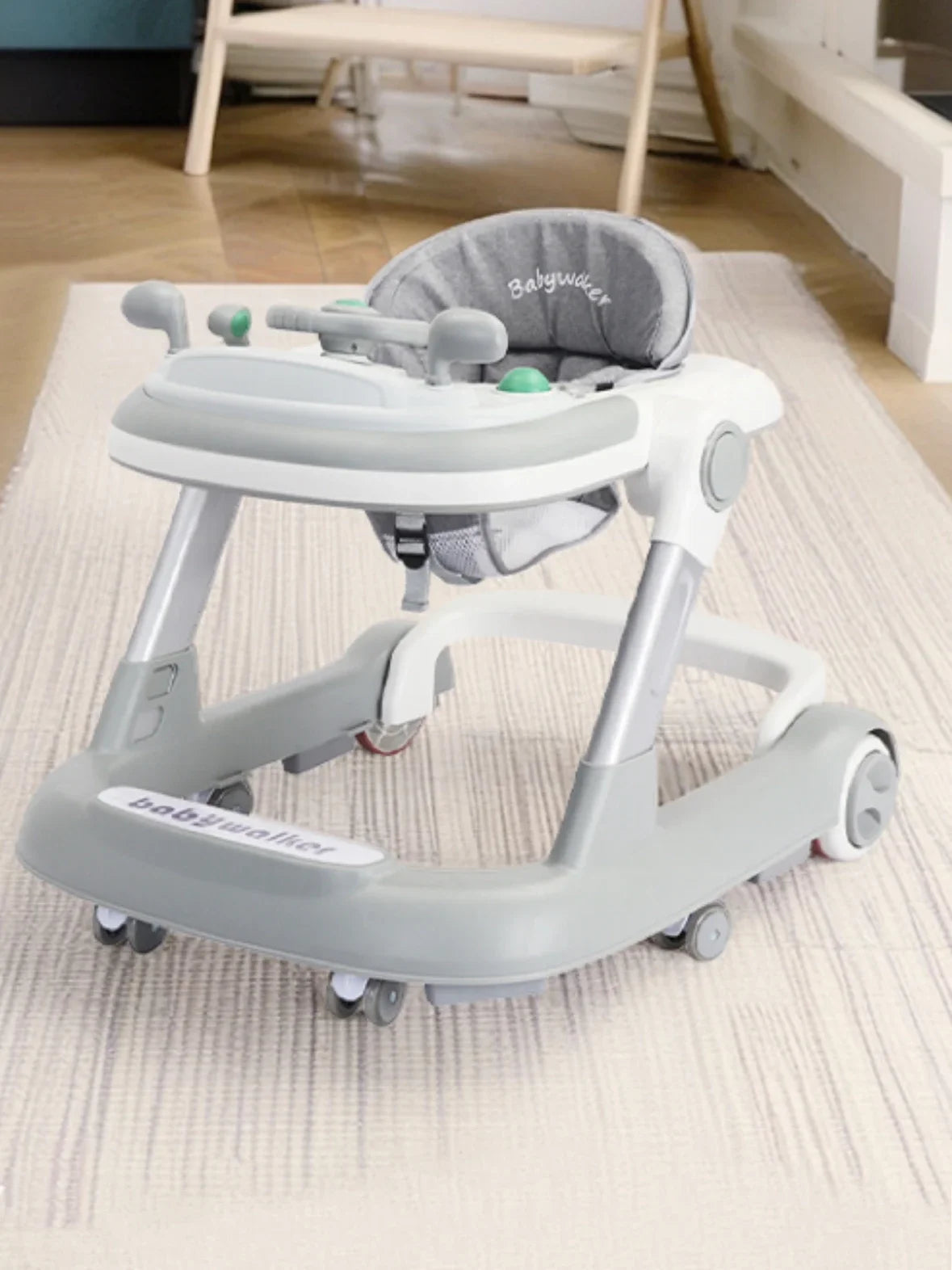 2-in-1 Convertible Baby Walker with Removable Activity Tray