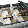 Interior view of a car showing an installation location for a 48 LED multicolor music light kit.