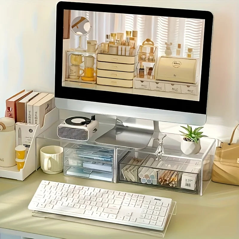 Clear Acrylic Keyboard Stand with Anti-Slip Base
