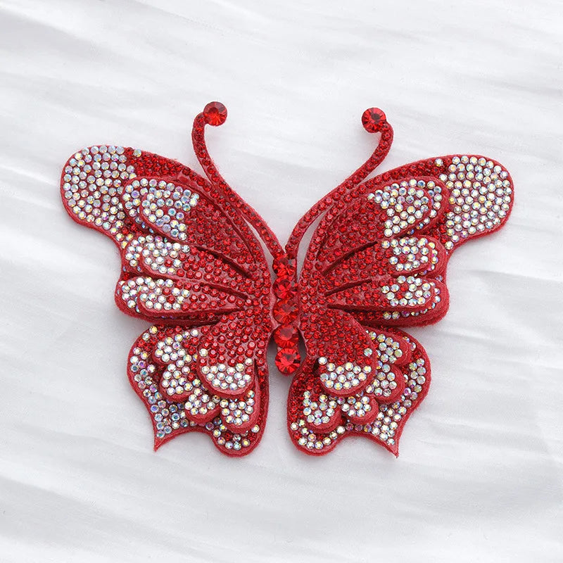 Colored Rhinestone Butterfly Applique for DIY Crafts