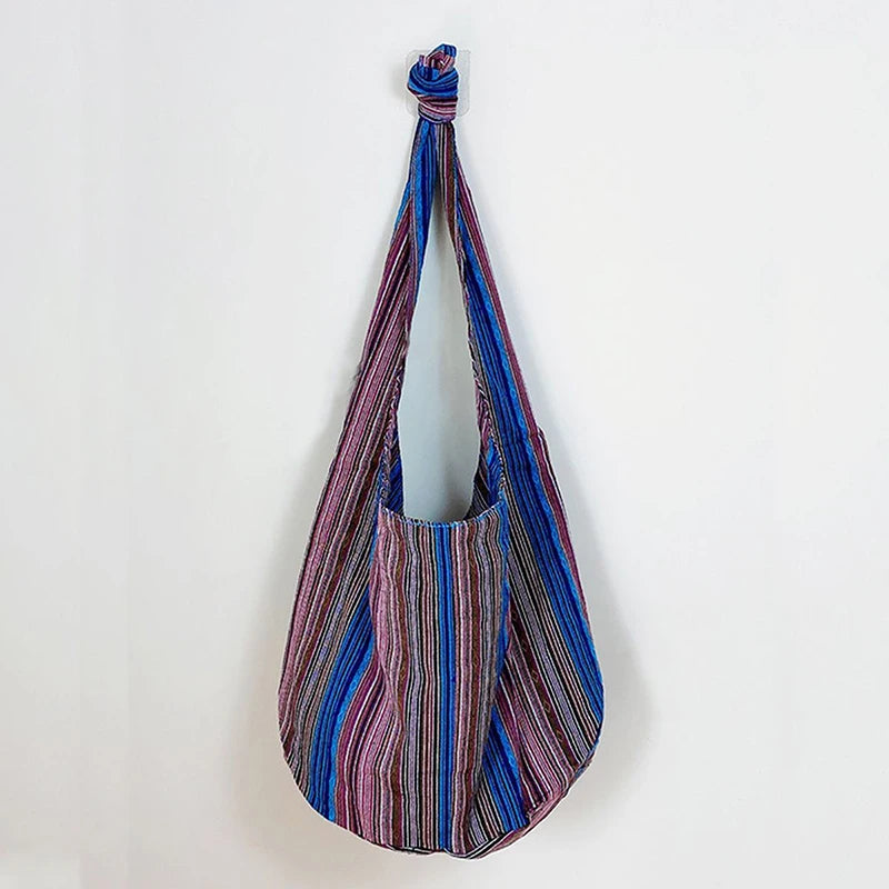 Boho Aztec Print Canvas Tote Bag