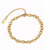Gold-Plated Stainless Steel Link Bracelet