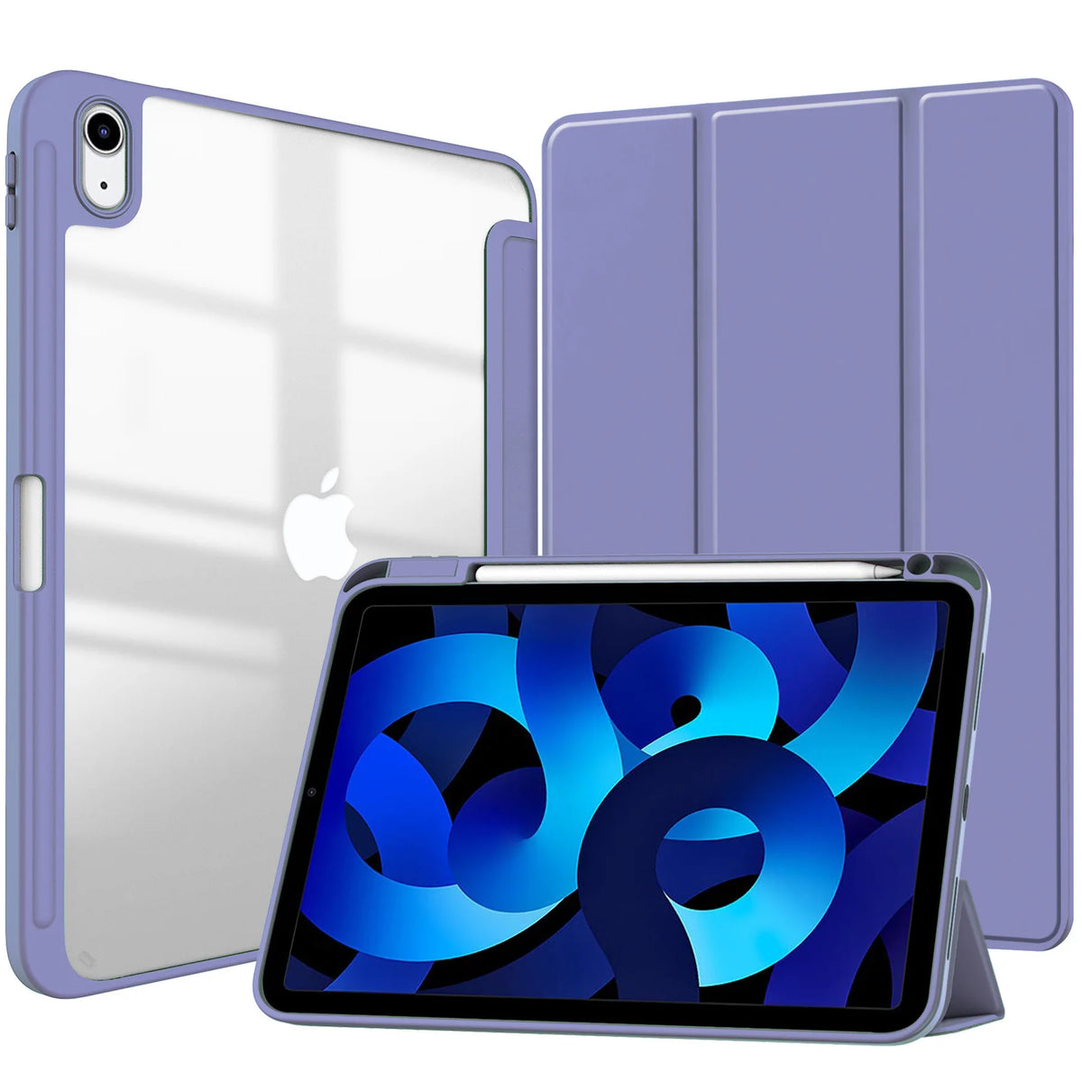 Slim Smart Cover Case for iPad with Pencil Holder