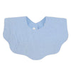 Light blue soft cotton baby bib in a bandana style for newborns