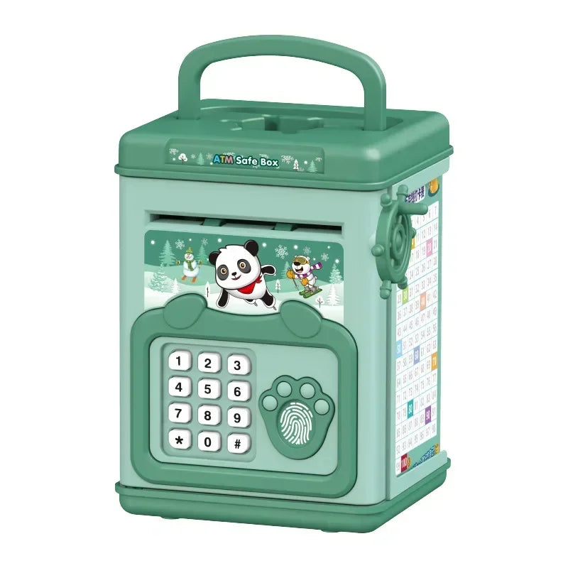 Smart Fingerprint Piggy Bank with Cash Depositor