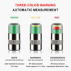Three-color warning automatic measurement indicator set showing green yellow and red levels for tire pressure