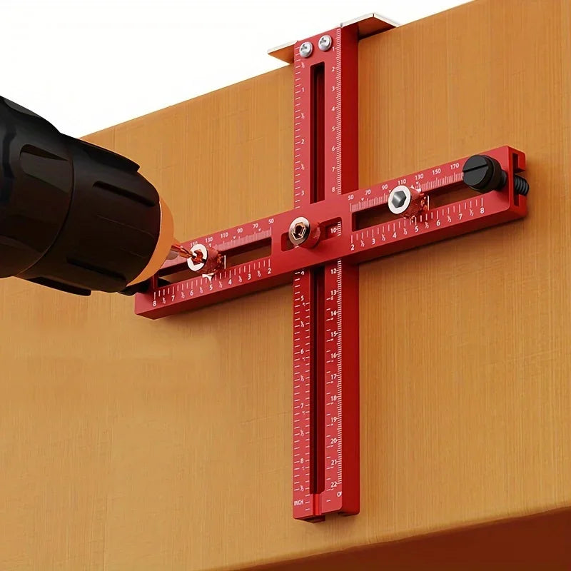 Adjustable Aluminum Cabinet Handle Jig with Drill Guide