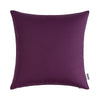 A square, deep purple linen-textured cushion cover or pillow.