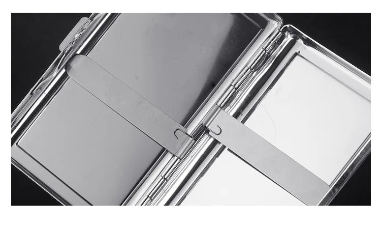 Slim Metal Cigarette Case – Durable & Portable Smoker's Holder