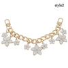 Cherry Blossom Bow Enamel Bag Chain with Heart Charms